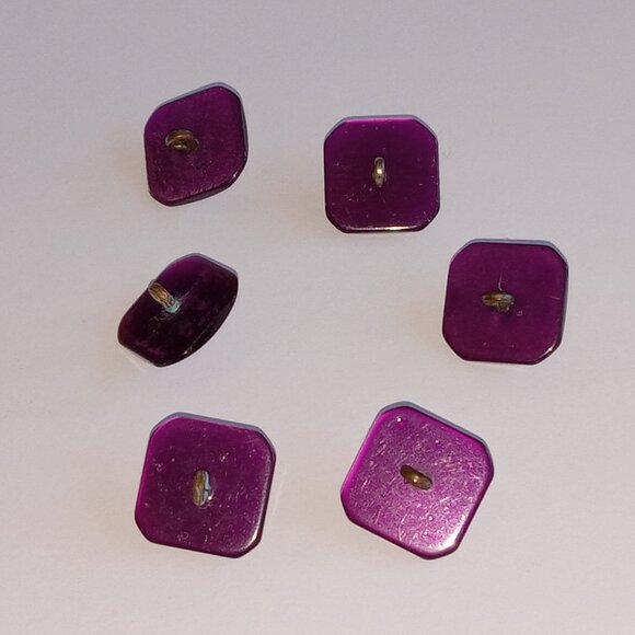 6 Purple Vintage Sewing Buttons - Picture 9 of 12